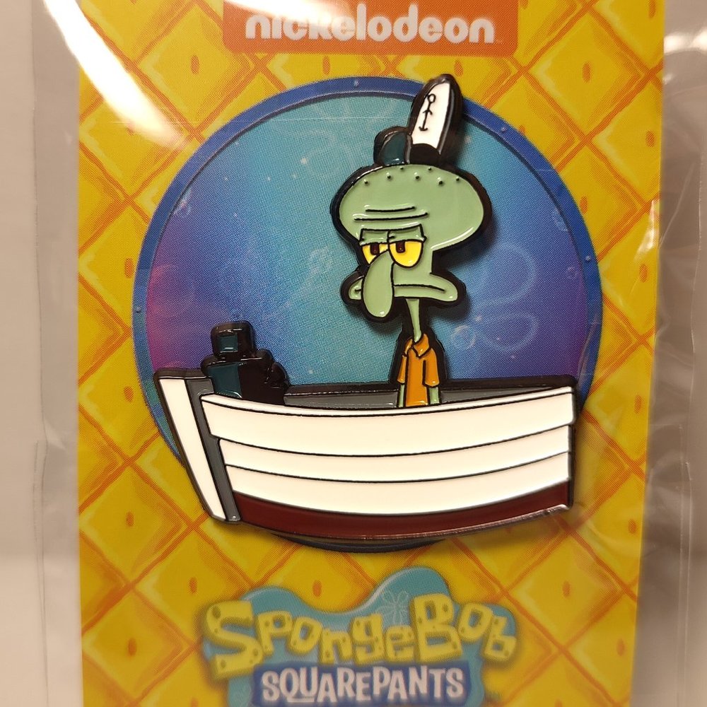 Spongebob Squarepants Squidward At Work Enamel Pin